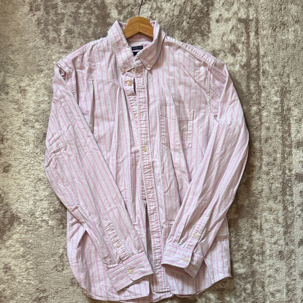 GAP Men's Light Pink Striped Button Down Shirt
